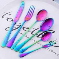 Wholesale Bulk Packing Rainbow Color Stainless Steel Cutlery