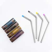 Wholesale custom retractable folding stainless steel metal straw