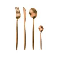 Dishwasher safe brass flatware, rose gold cutlery, copper spoon fork knife set