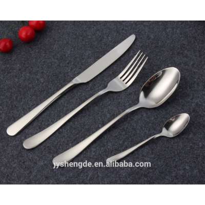 Nice Style Stainless Steel cutlery set in silver color high quality flatware for weeding /market