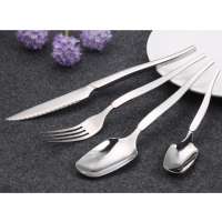 2019 new products stainless steel sliver plated 4pcs cutlery set of China supplier